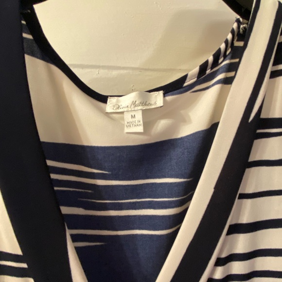 Olivia Matthews White/Navy Maxi Dress - Picture 4 of 7